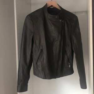 Grey Leather Jacket